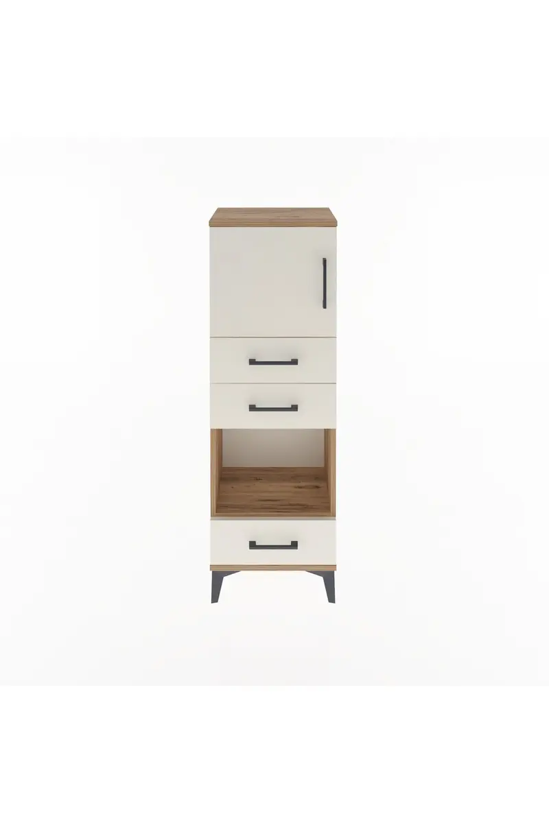 Arges Dolap 2 Raflı 3 Çekmeceli Tek Kapaklı 44x30x134
