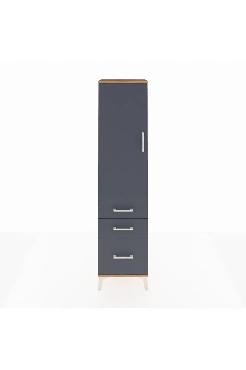 Arges Dolap 2 Raflı 3 Çekmeceli Tek Kapaklı 44x30x182