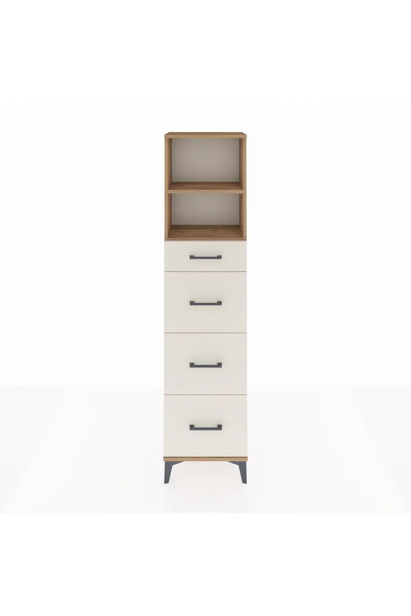 Arges Dolap 2 Raflı 4 Çekmeceli 44x30x182