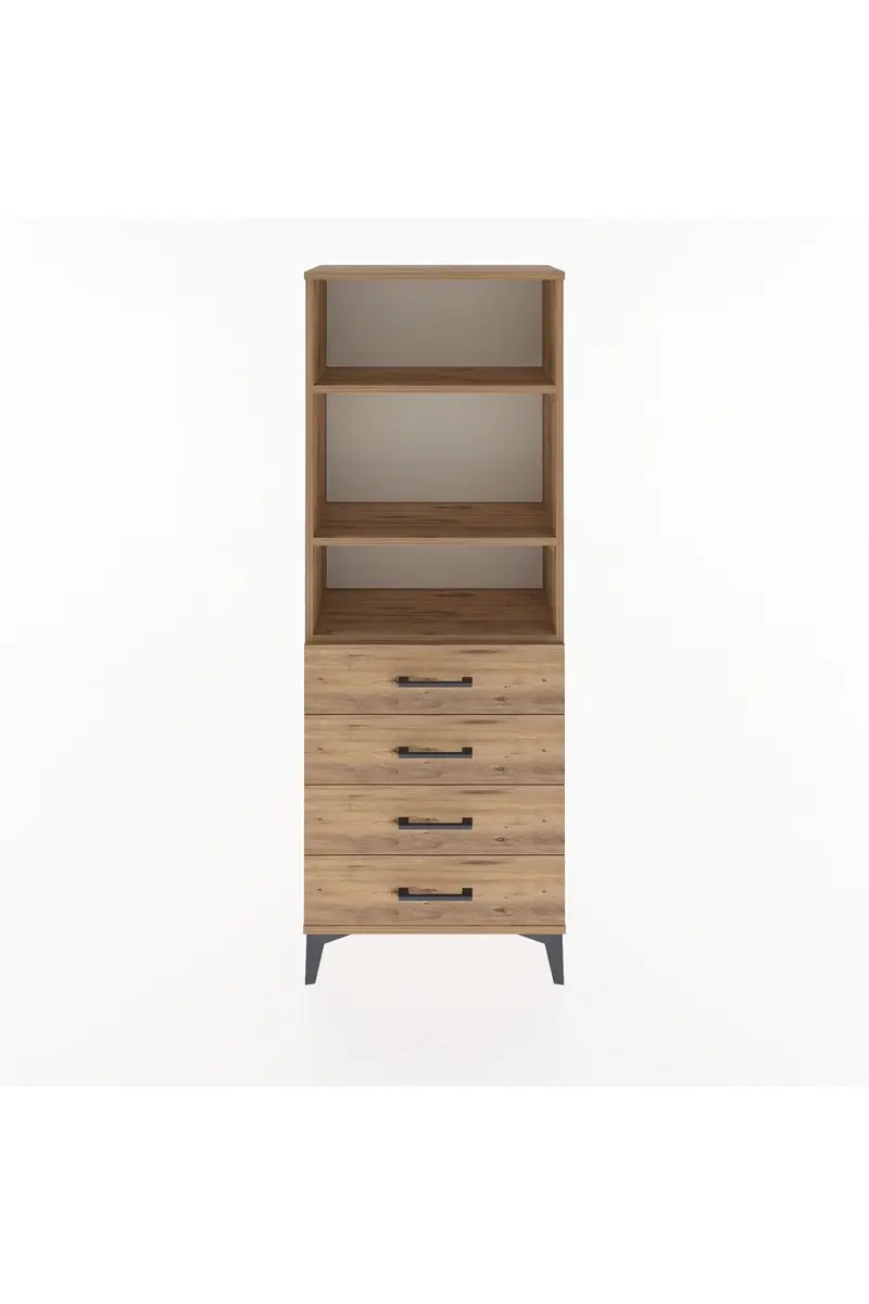 Arges Dolap 2 Raflı 4 Çekmeceli 60x30x163