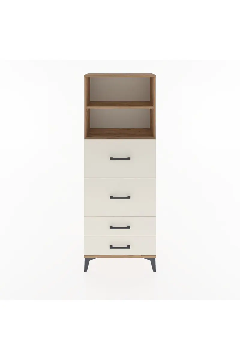 Arges Dolap 2 Raflı 4 Çekmeceli 60x30x163