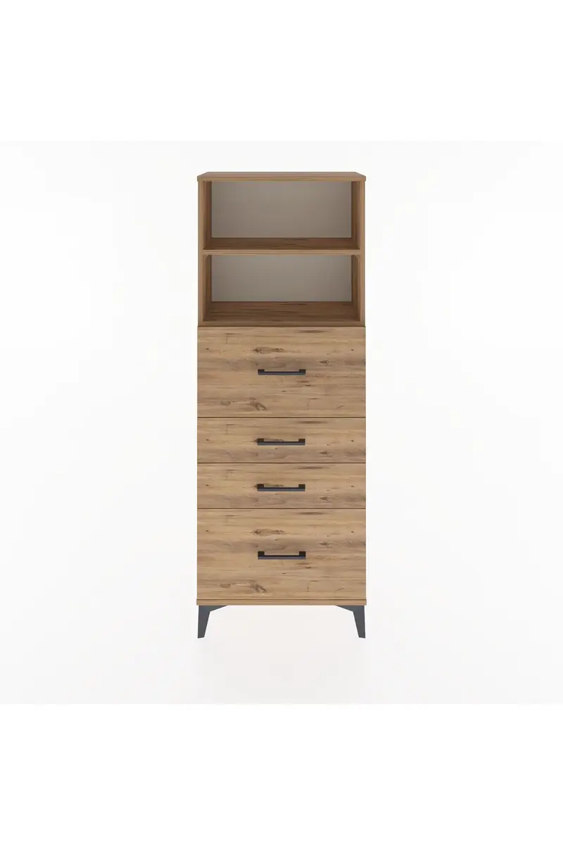 Arges Dolap 2 Raflı 4 Çekmeceli 60x30x163