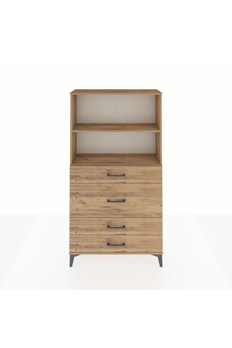 Arges Dolap 2 Raflı 4 Çekmeceli 88x30x163