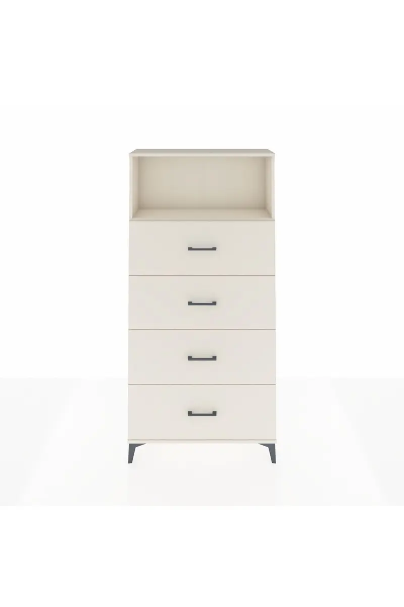Arges Dolap 2 Raflı 4 Çekmeceli 88x30x182