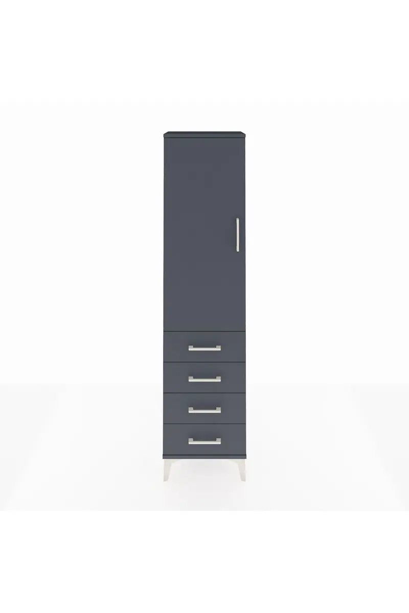 Arges Dolap 2 Raflı 4 Çekmeceli Tek Kapaklı 44x30x182