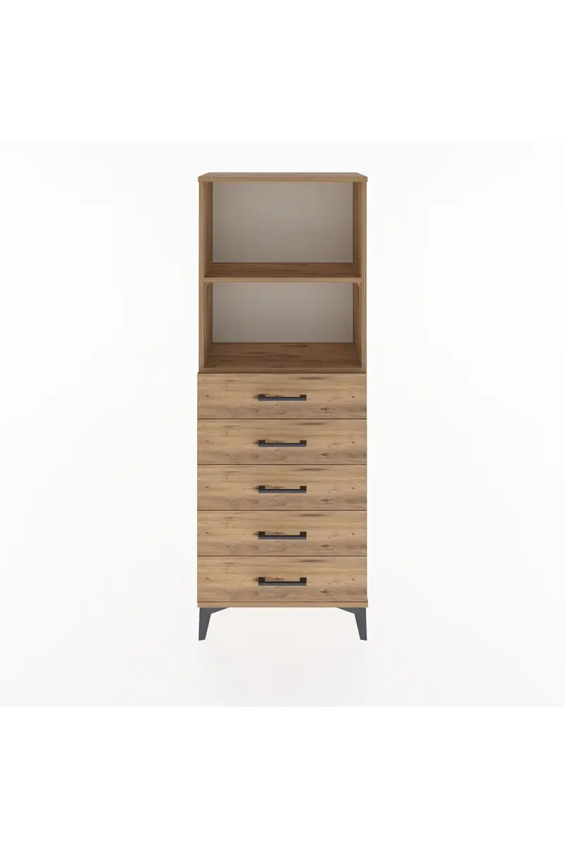 Arges Dolap 2 Raflı 5 Çekmeceli 60x30x163