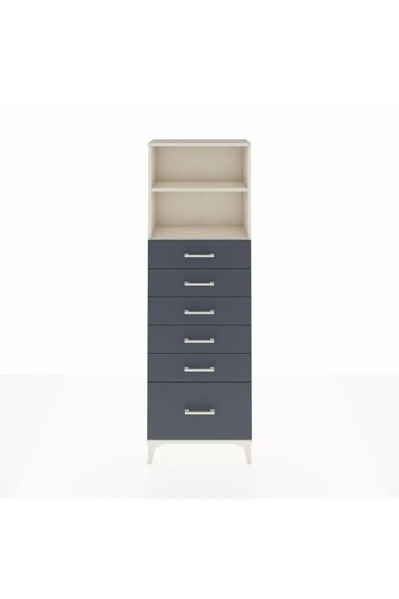 Arges Dolap 2 Raflı 6 Çekmeceli 60x30x182