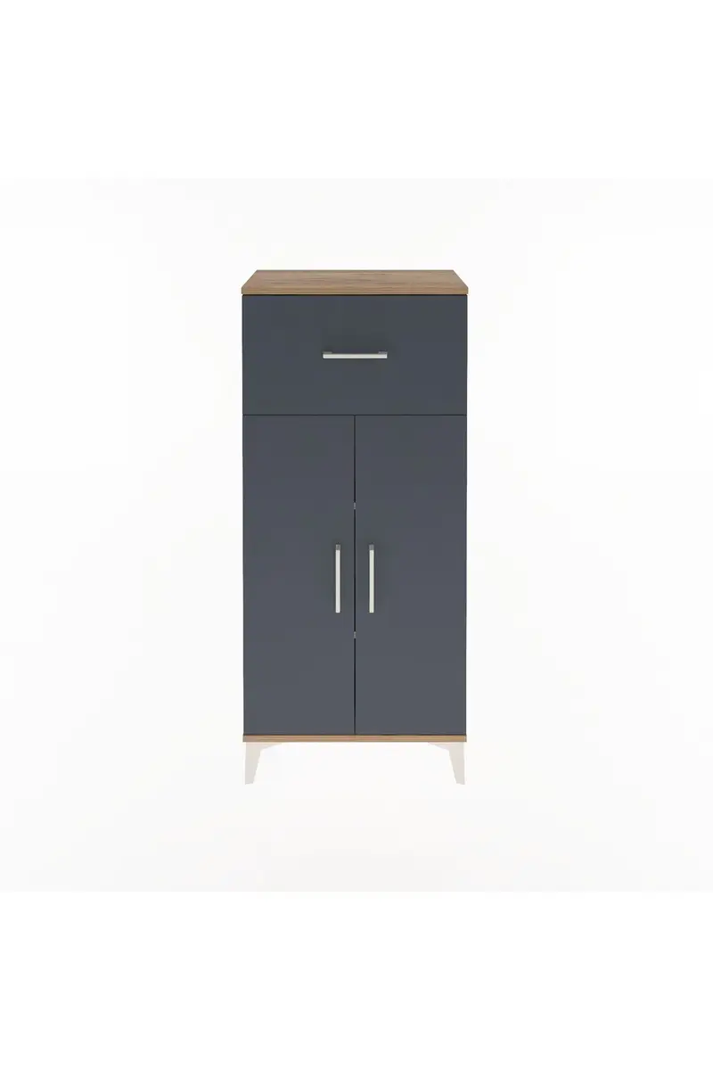 Arges Dolap 2 Raflı Tek Çekmeceli 2 Kapaklı 60x30x134