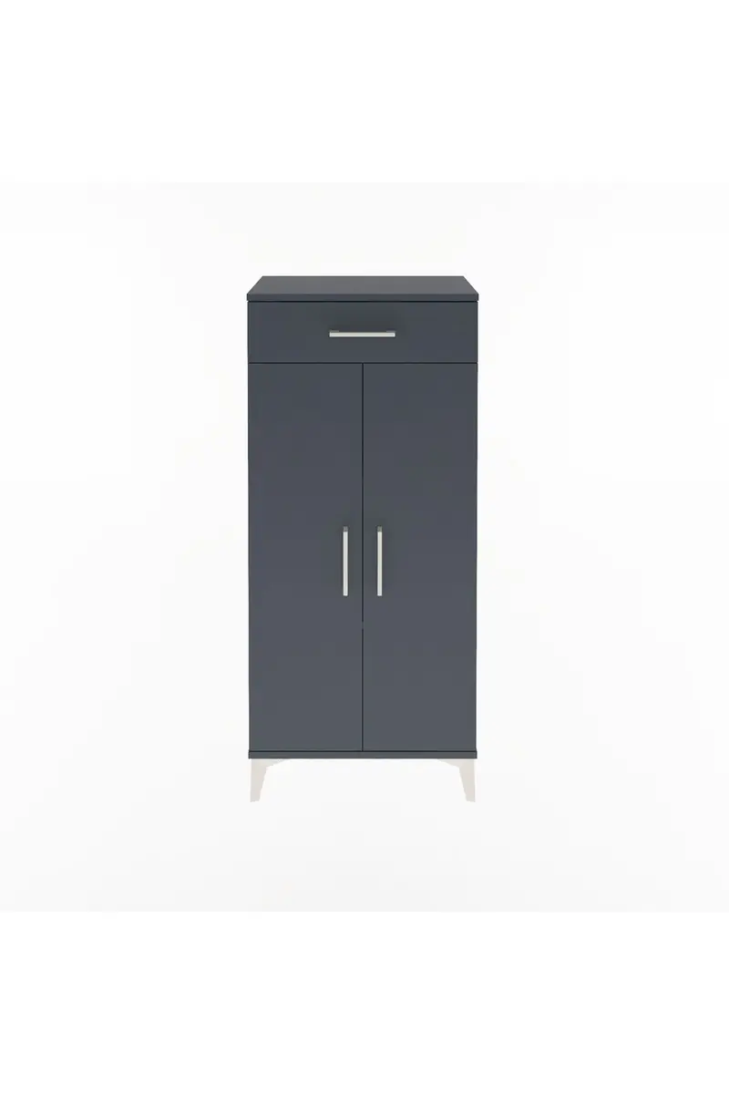 Arges Dolap 2 Raflı Tek Çekmeceli 2 Kapaklı 60x30x134
