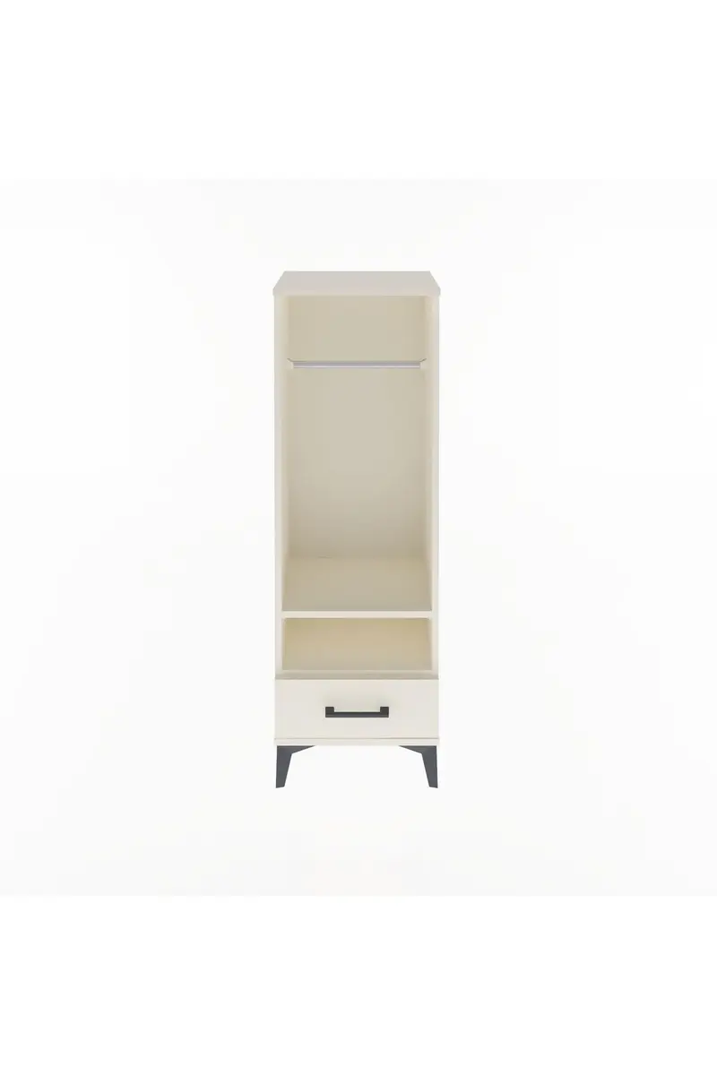Arges Dolap 2 Raflı Tek Çekmeceli Tek Askılı 44x30x134