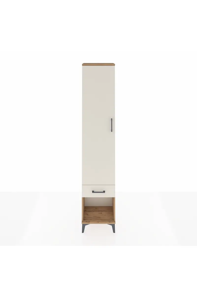 Arges Dolap 2 Raflı Tek Çekmeceli Tek Askılı 44x30x221