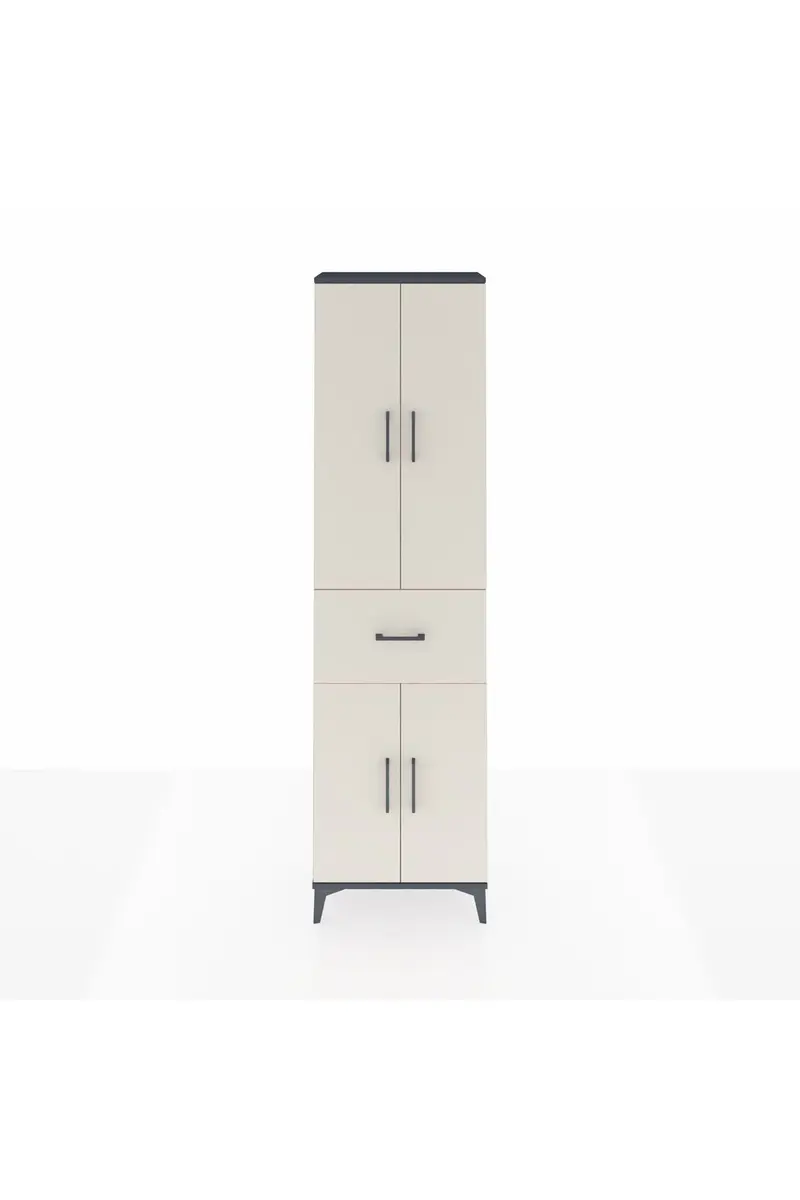 Arges Dolap 2 Raflı Tek Çekmeceli Tek Askılı 60x30x221