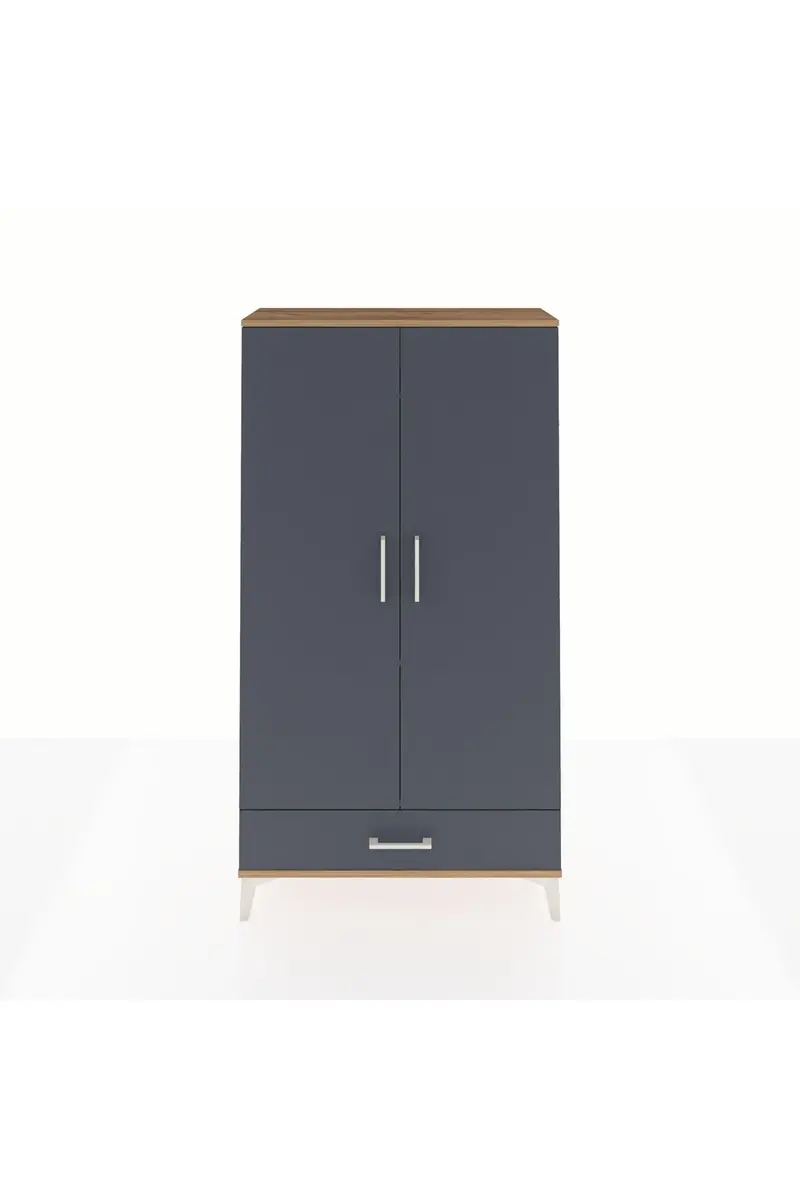 Arges Dolap 2 Raflı Tek Çekmeceli Tek Askılı 88x30x163
