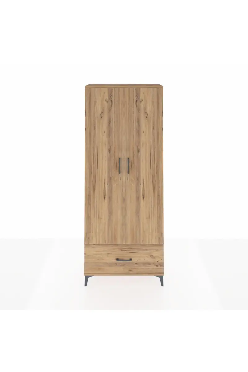 Arges Dolap 2 Raflı Tek Çekmeceli Tek Askılı 88x30x221