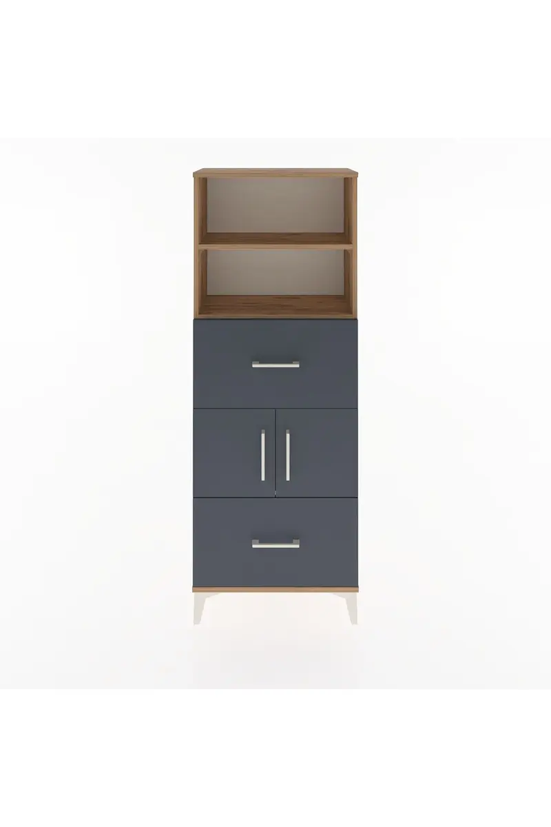 Arges Dolap 3 Raflı 2 Çekmeceli 2 Kapaklı 60x30x163