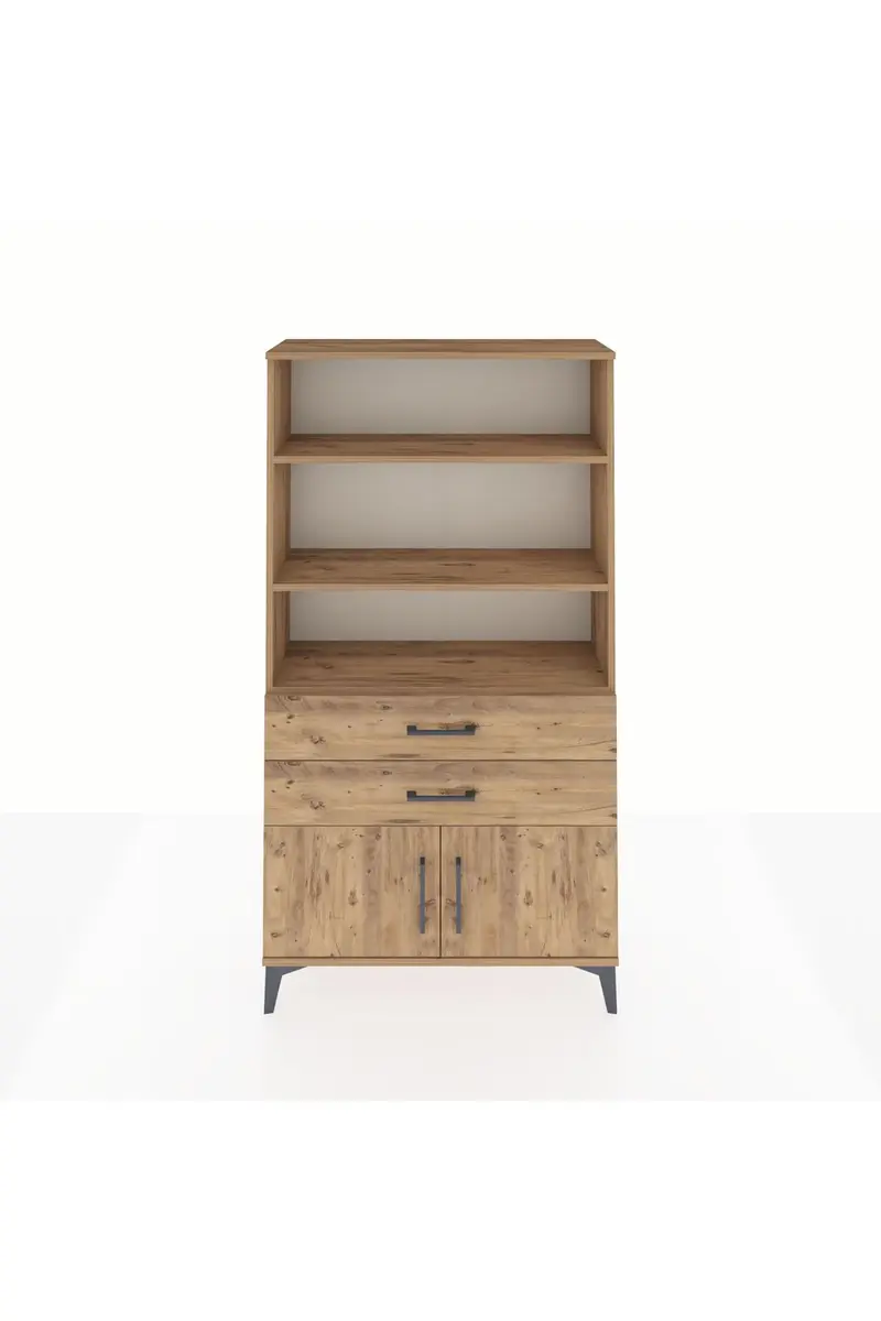 Arges Dolap 3 Raflı 2 Çekmeceli 2 Kapaklı 88x30x163