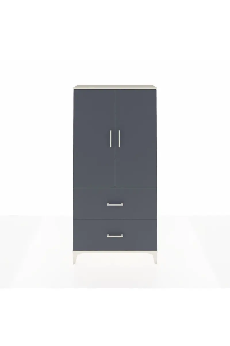 Arges Dolap 3 Raflı 2 Çekmeceli 2 Kapaklı 88x30x182