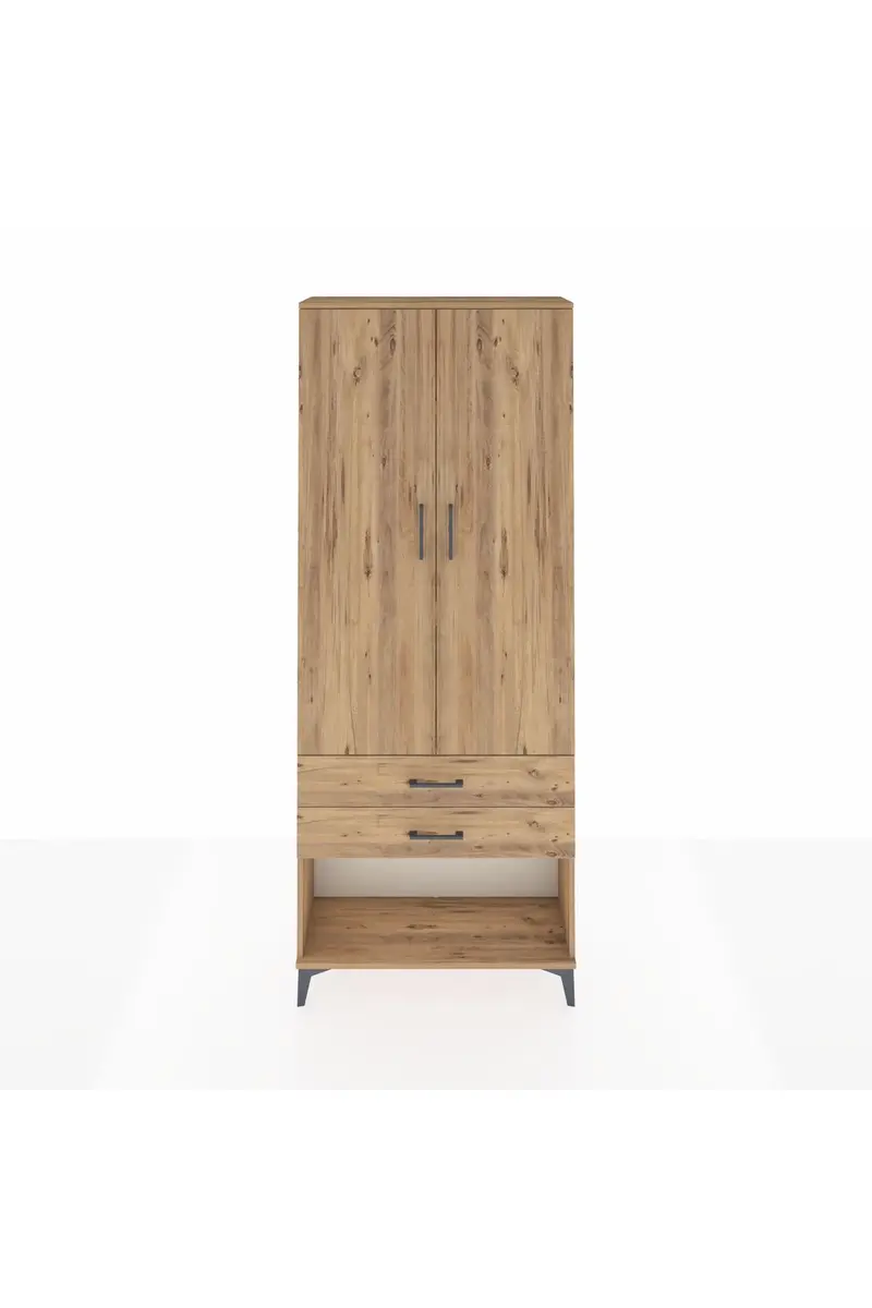 Arges Dolap 3 Raflı 2 Çekmeceli 2 Kapaklı 88x30x221