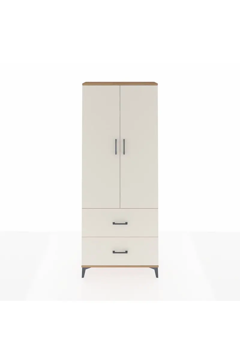 Arges Dolap 3 Raflı 2 Çekmeceli 2 Kapaklı 88x30x221