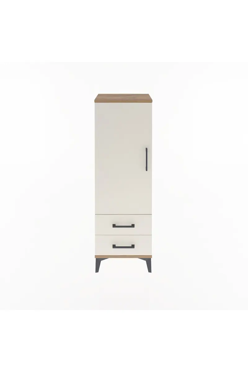 Arges Dolap 3 Raflı 2 Çekmeceli Tek Kapaklı 44x30x134