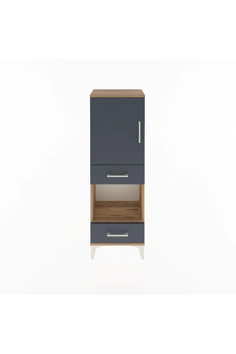 Arges Dolap 3 Raflı 2 Çekmeceli Tek Kapaklı 44x30x134