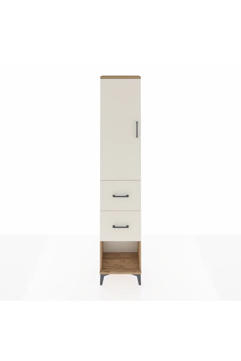 Arges Dolap 3 Raflı 2 Çekmeceli Tek Kapaklı 44x30x221