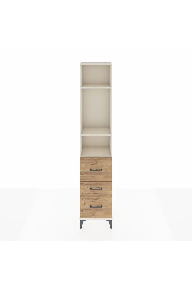 Arges Dolap 3 Raflı 3 Çekmeceli 44x30x221