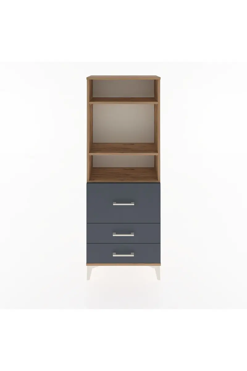 Arges Dolap 3 Raflı 3 Çekmeceli 60x30x163