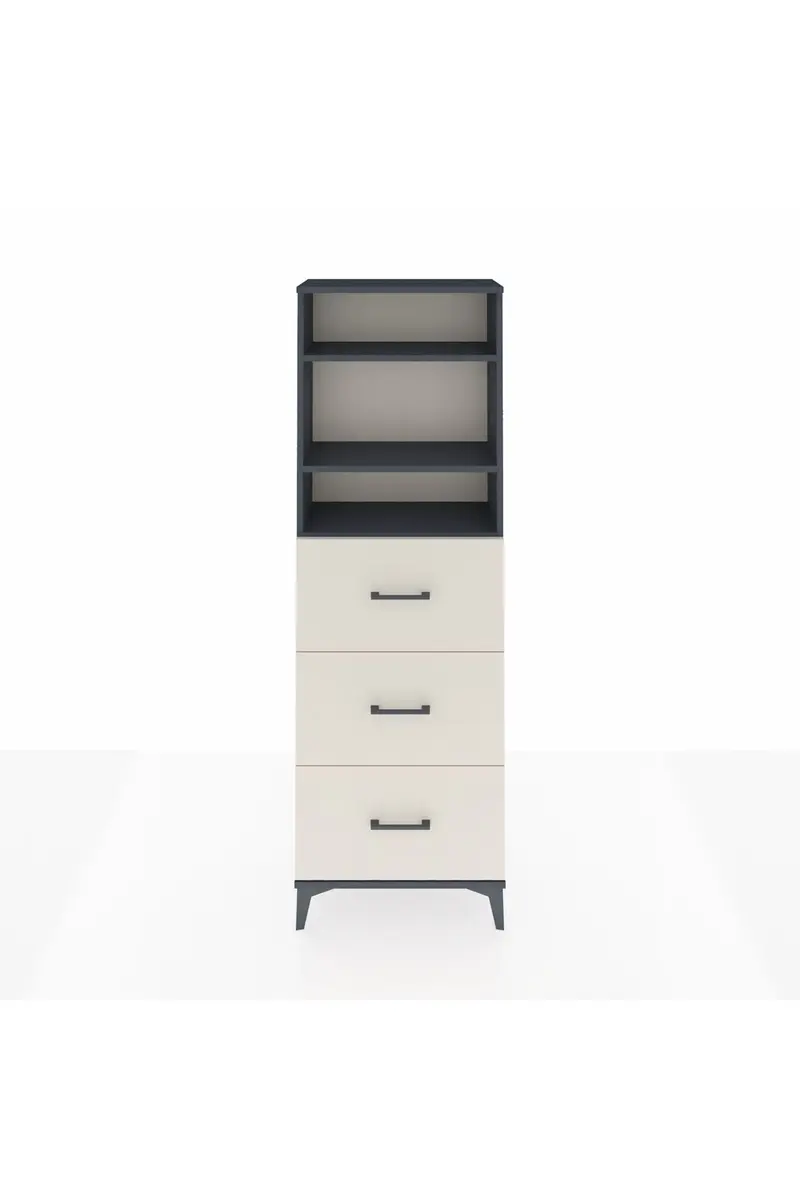 Arges Dolap 3 Raflı 3 Çekmeceli 60x30x182