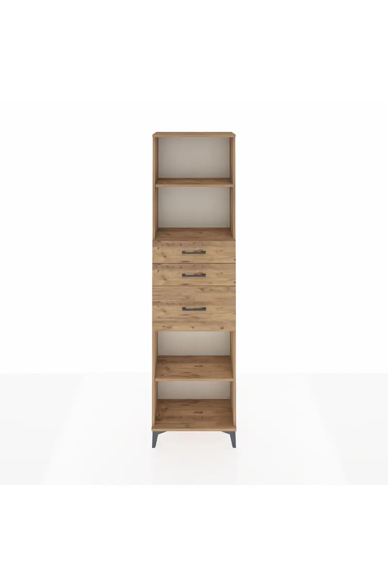 Arges Dolap 3 Raflı 3 Çekmeceli 60x30x221