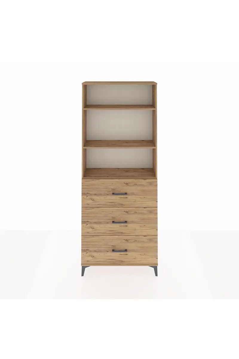 Arges Dolap 3 Raflı 3 Çekmeceli 88x30x221