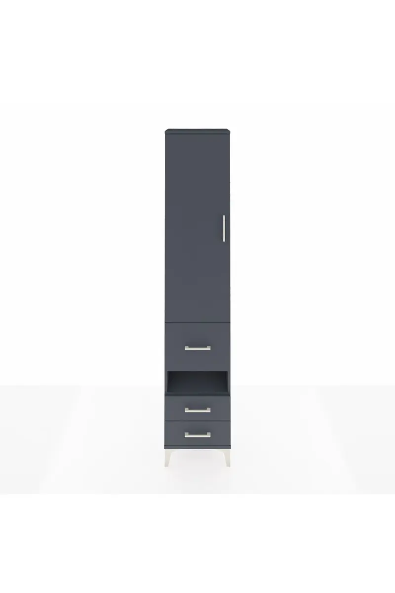 Arges Dolap 3 Raflı 3 Çekmeceli Tek Askılı 44x30x221