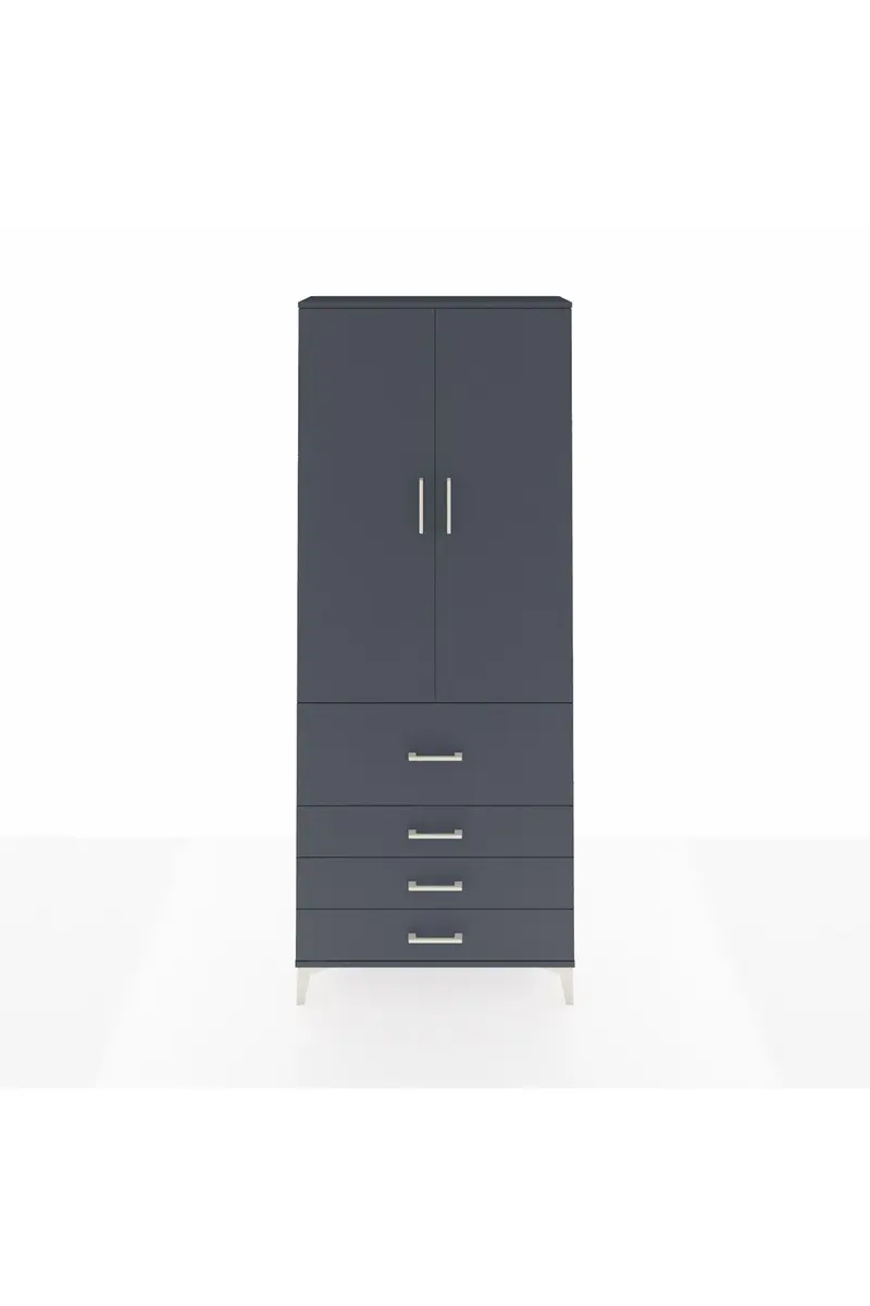Arges Dolap 3 Raflı 4 Çekmeceli 2 Kapaklı 88x30x221