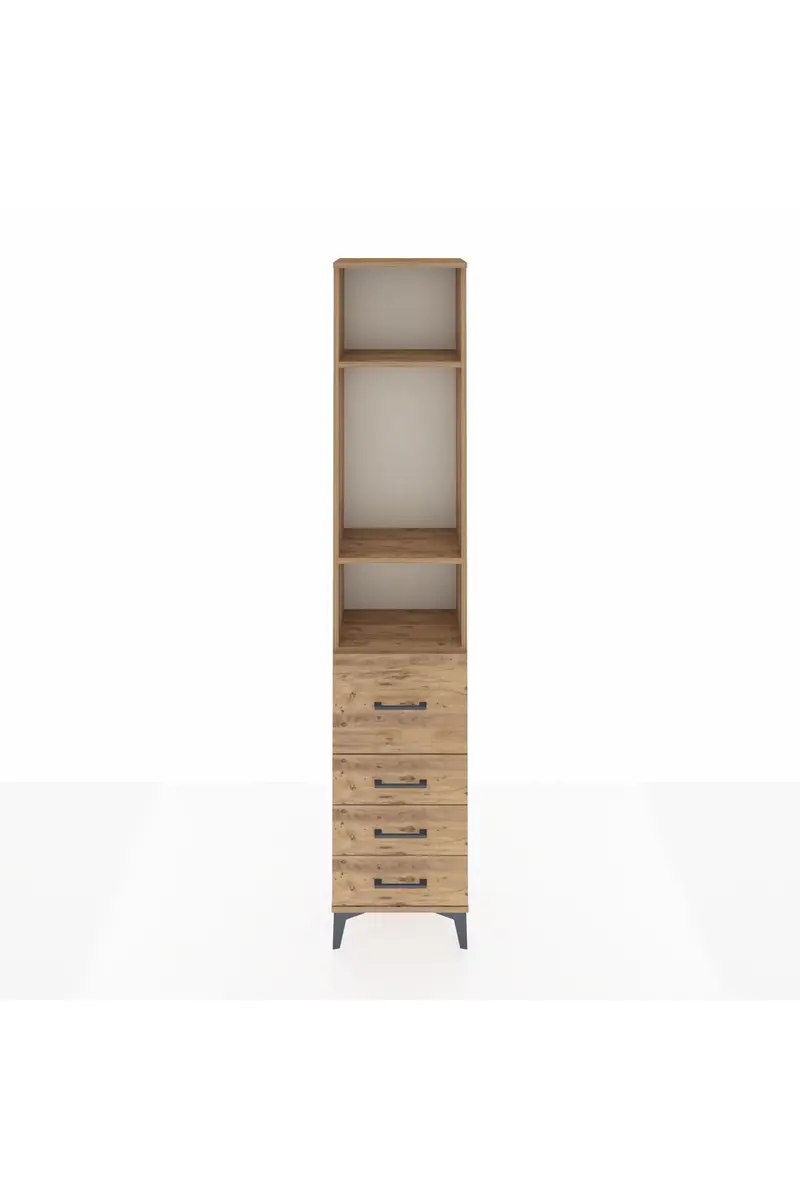 Arges Dolap 3 Raflı 4 Çekmeceli 44x30x221