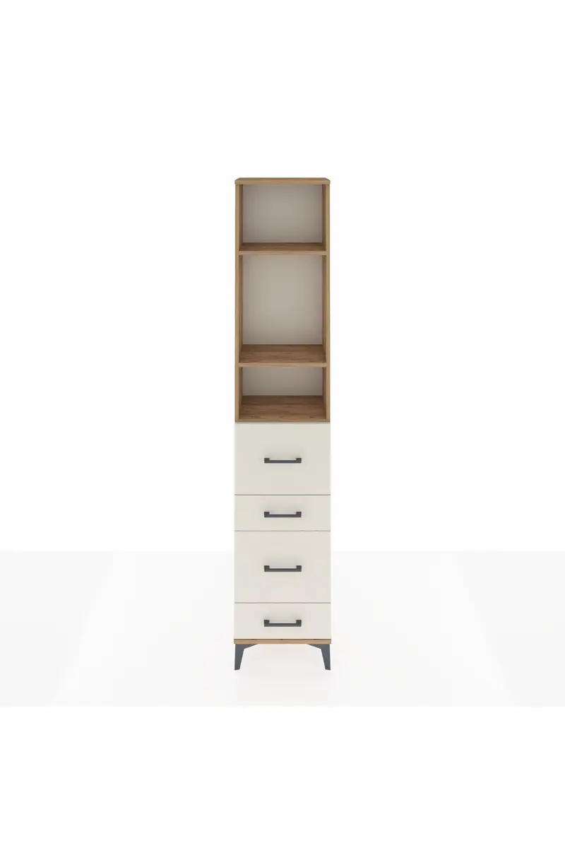 Arges Dolap 3 Raflı 4 Çekmeceli 44x30x221