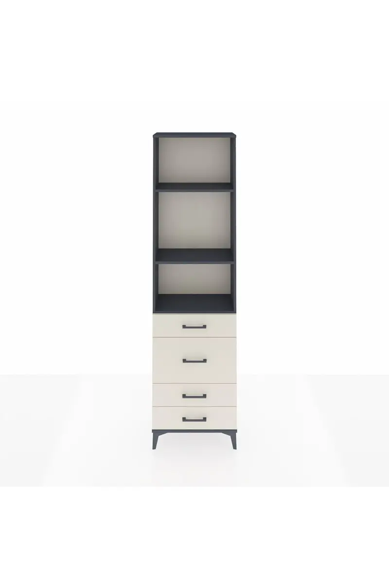 Arges Dolap 3 Raflı 4 Çekmeceli 60x30x221