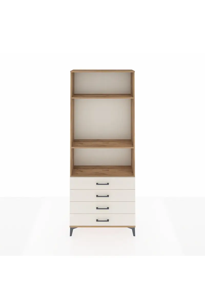 Arges Dolap 3 Raflı 4 Çekmeceli 88x30x221
