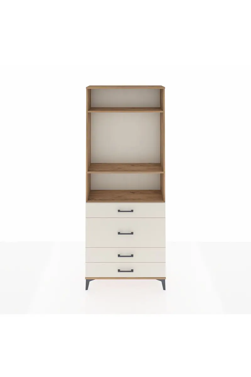 Arges Dolap 3 Raflı 4 Çekmeceli 88x30x221
