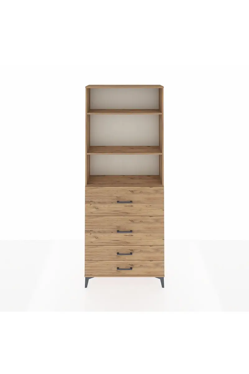 Arges Dolap 3 Raflı 4 Çekmeceli 88x30x221