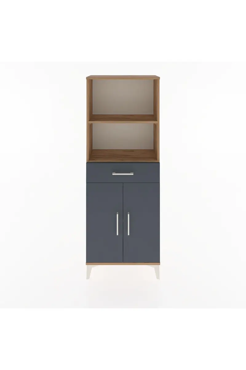 Arges Dolap 3 Raflı Tek Çekmeceli 2 Kapaklı 60x30x163