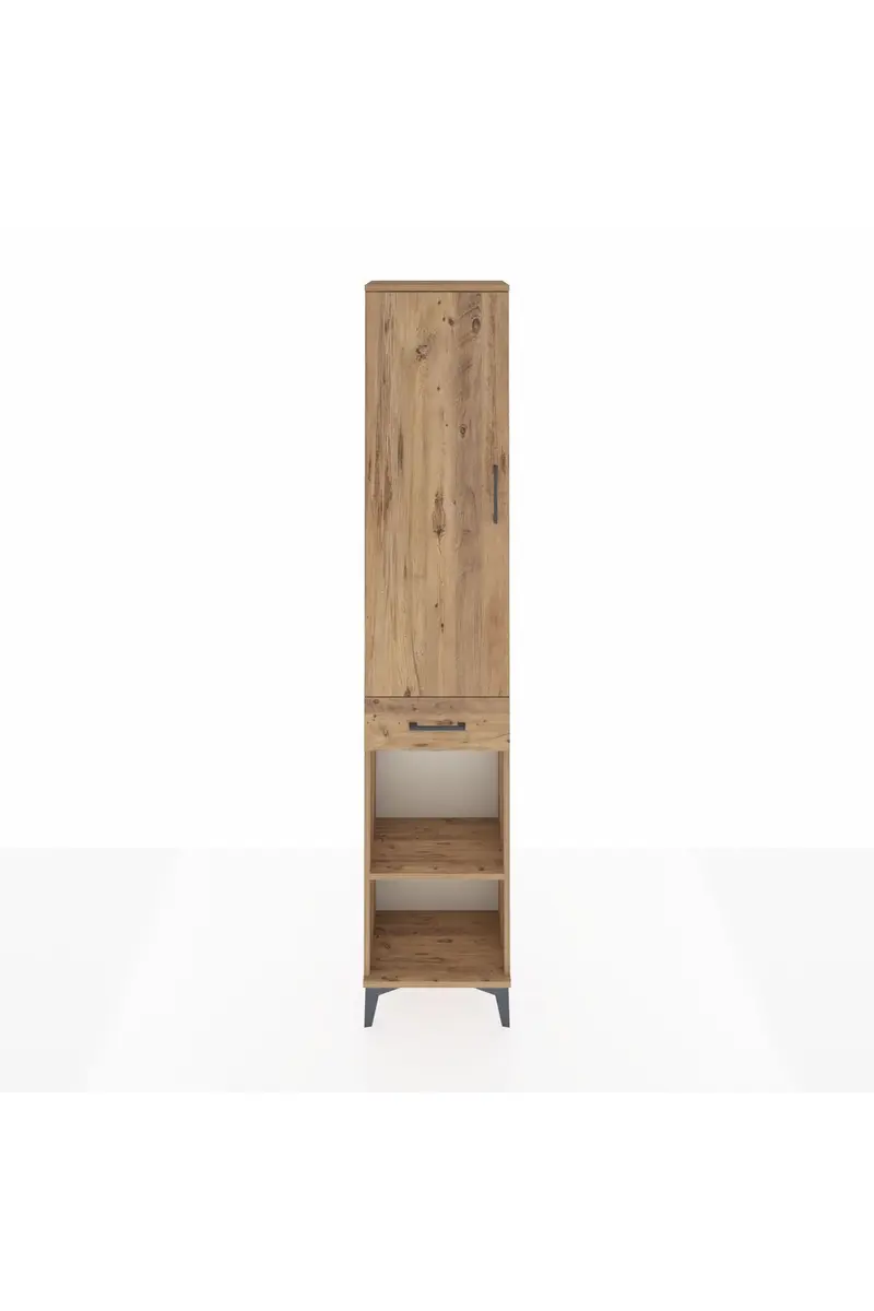 Arges Dolap 3 Raflı Tek Çekmeceli Tek Askılı 44x30x221