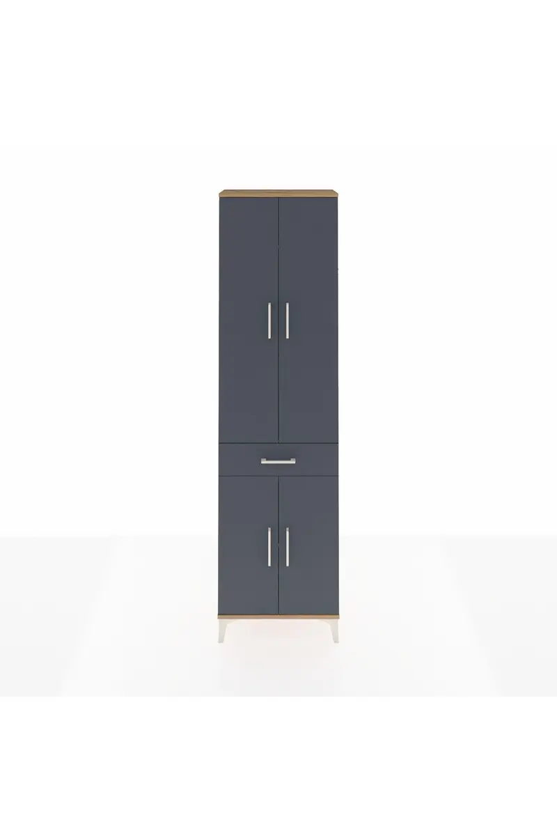 Arges Dolap 3 Raflı Tek Çekmeceli Tek Askılı 60x30x221