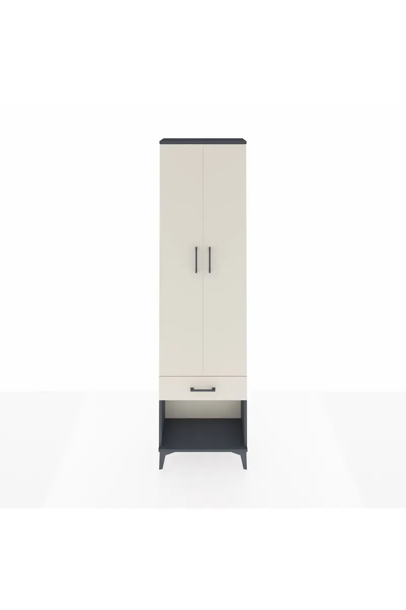 Arges Dolap 3 Raflı Tek Çekmeceli Tek Askılı 60x30x221