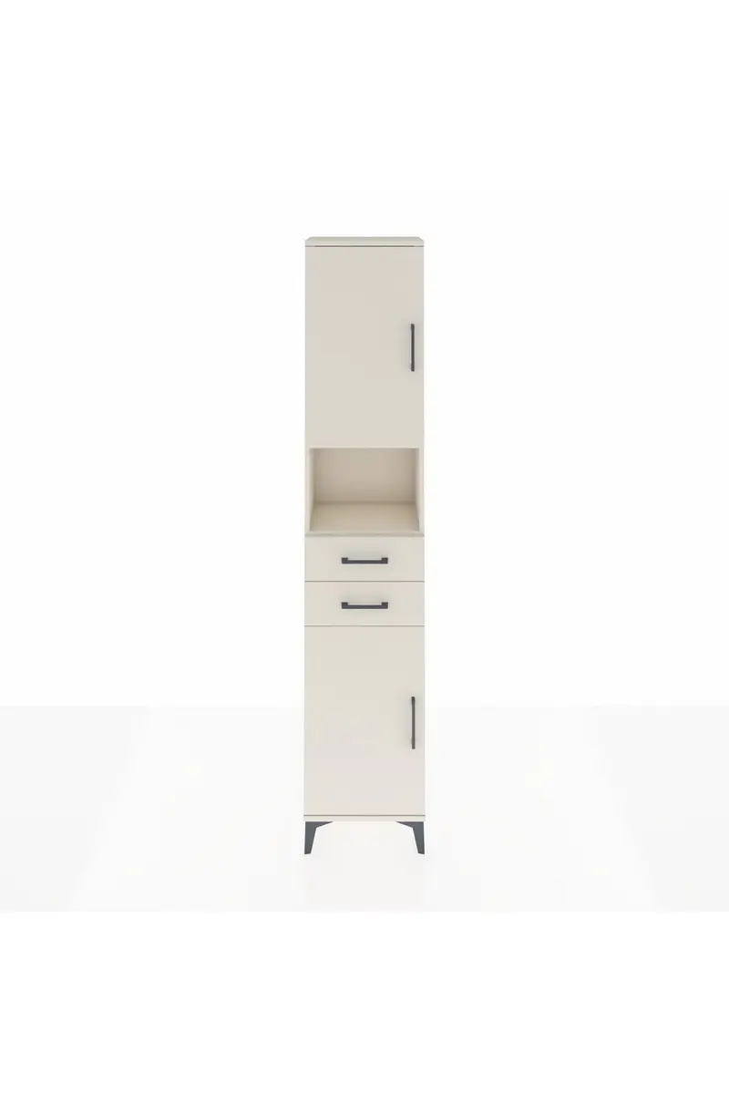 Arges Dolap 4 Raflı 2 Çekmeceli 2 Kapaklı 44x30x221