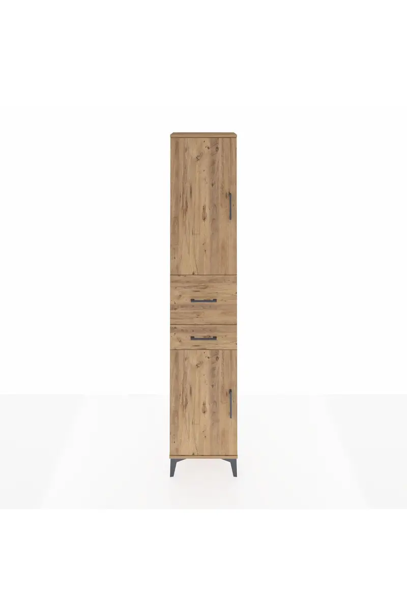 Arges Dolap 4 Raflı 2 Çekmeceli 2 Kapaklı 44x30x221