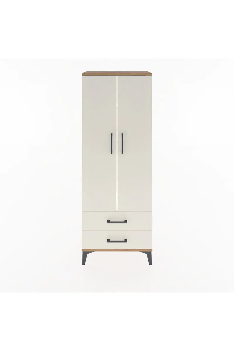 Arges Dolap 4 Raflı 2 Çekmeceli 2 Kapaklı 60x30x163