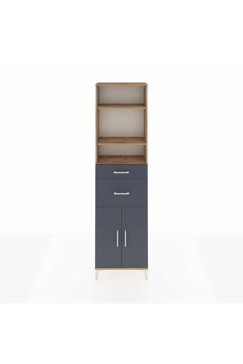 Arges Dolap 4 Raflı 2 Çekmeceli 2 Kapaklı 60x30x221