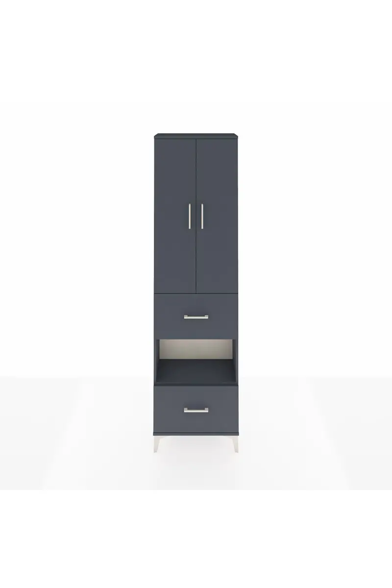 Arges Dolap 4 Raflı 2 Çekmeceli 2 Kapaklı 60x30x221