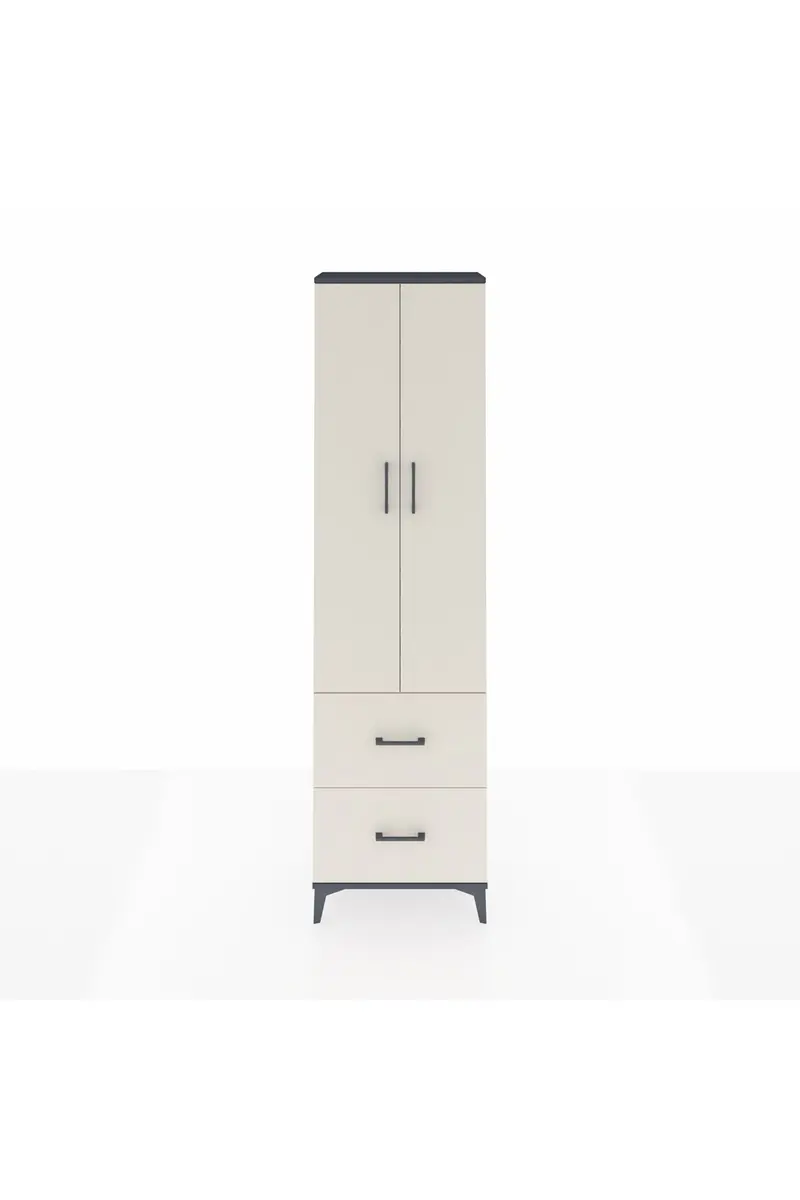 Arges Dolap 4 Raflı 2 Çekmeceli 2 Kapaklı 60x30x221
