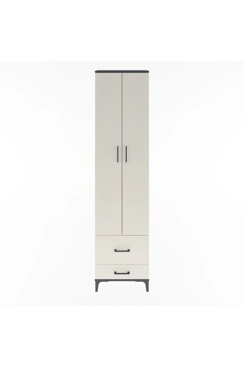 Arges Dolap 4 Raflı 2 Çekmeceli 2 Kapaklı 60x30x243